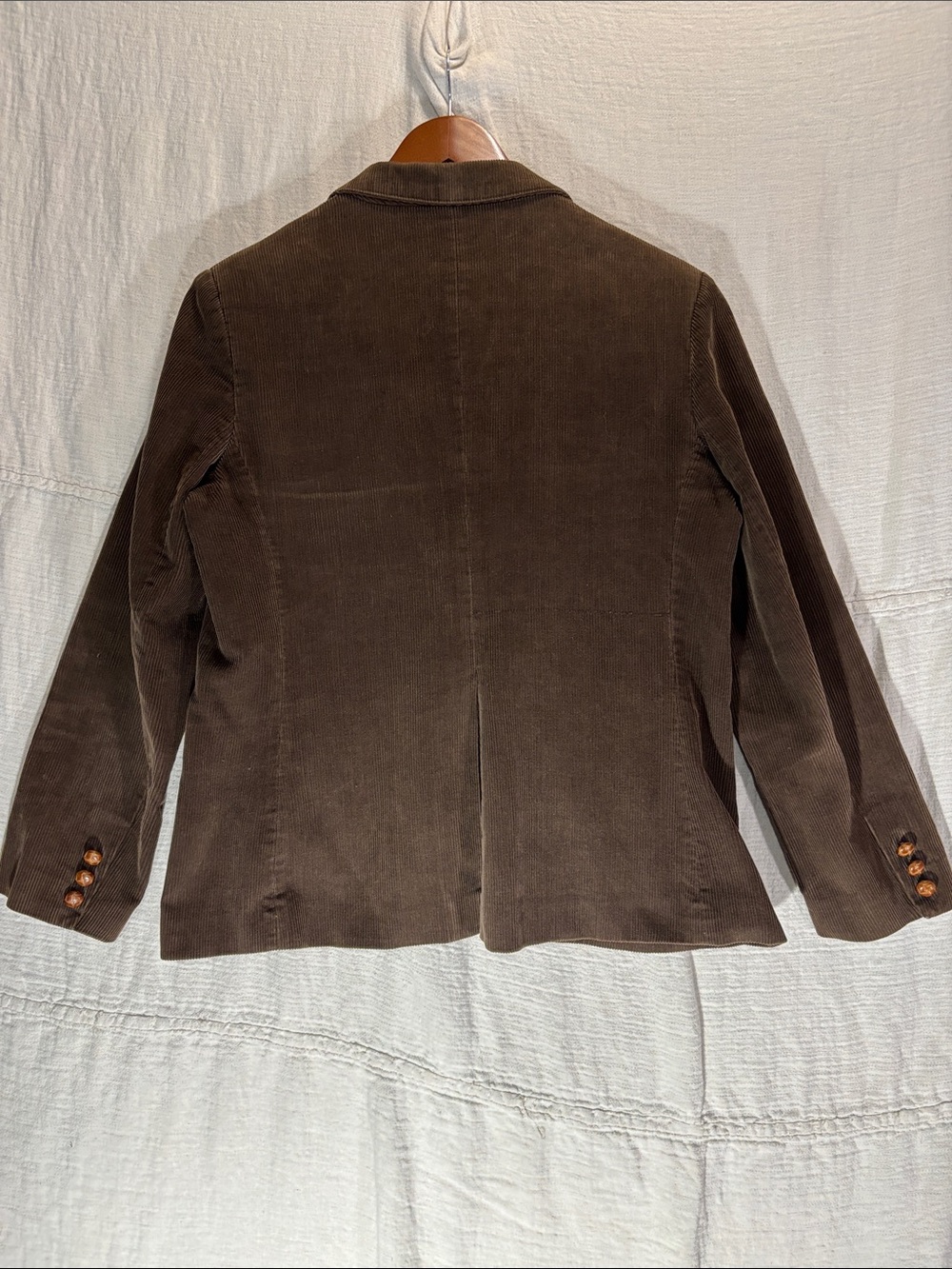 Vintage Brown Corduroy Blazer Jacket Equestrian Dark Academia 100% Cotton EUC - Picture 9 of 9